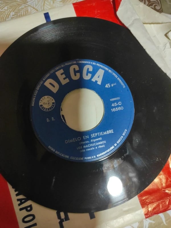 Disco 45 giri senza confezione