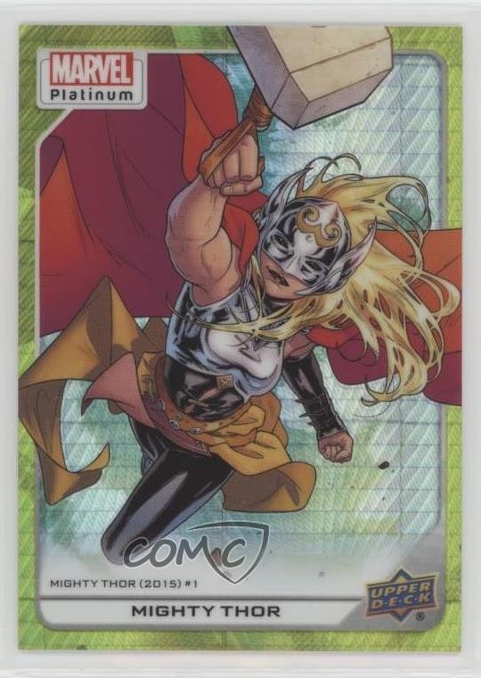 2023 Marvel Platinum High Series riflettore giallo 366/399 Mighty Thor #135 02v3