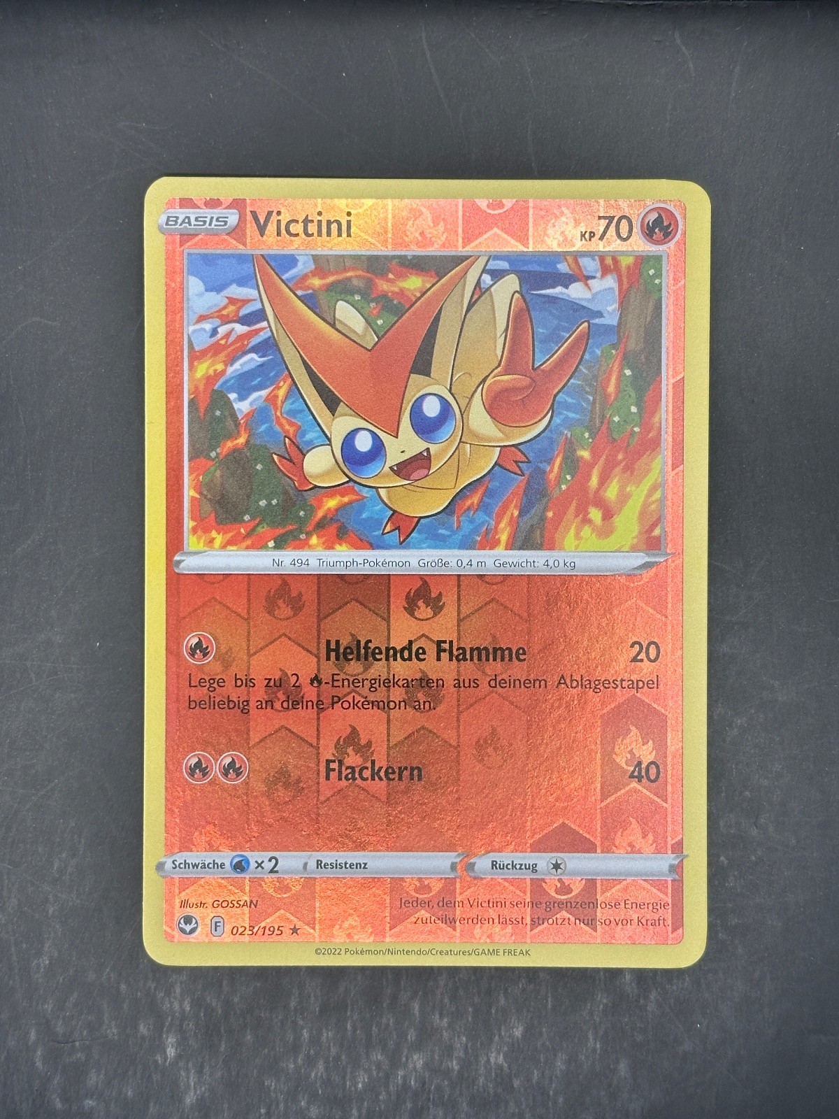 Victini 023/195 Raro Pokemon Tempesta Argento Reverse Holo Near Mint DE