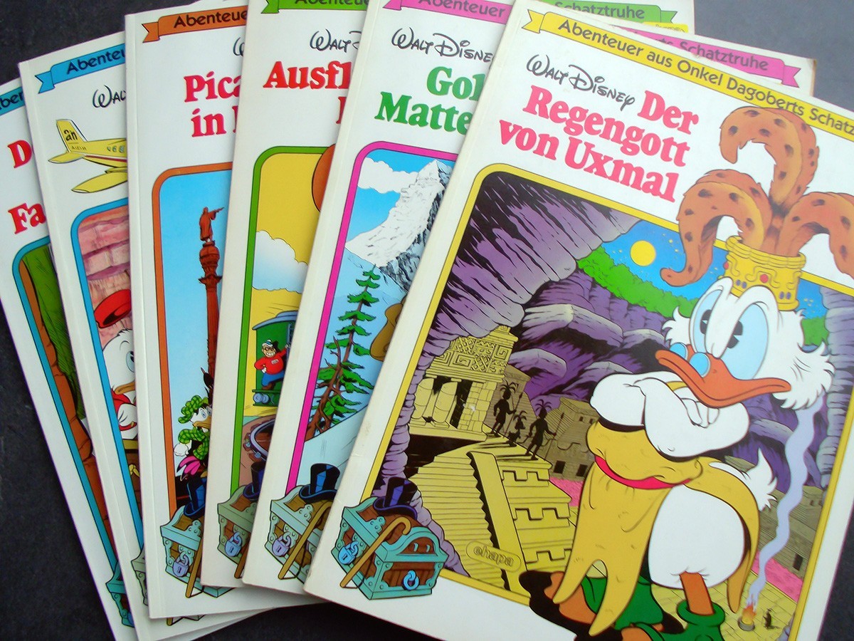 Avventura dallo scrigno dello zio Dagobert 1 2 3 4 5 6 completo 1983 ottime condizioni!