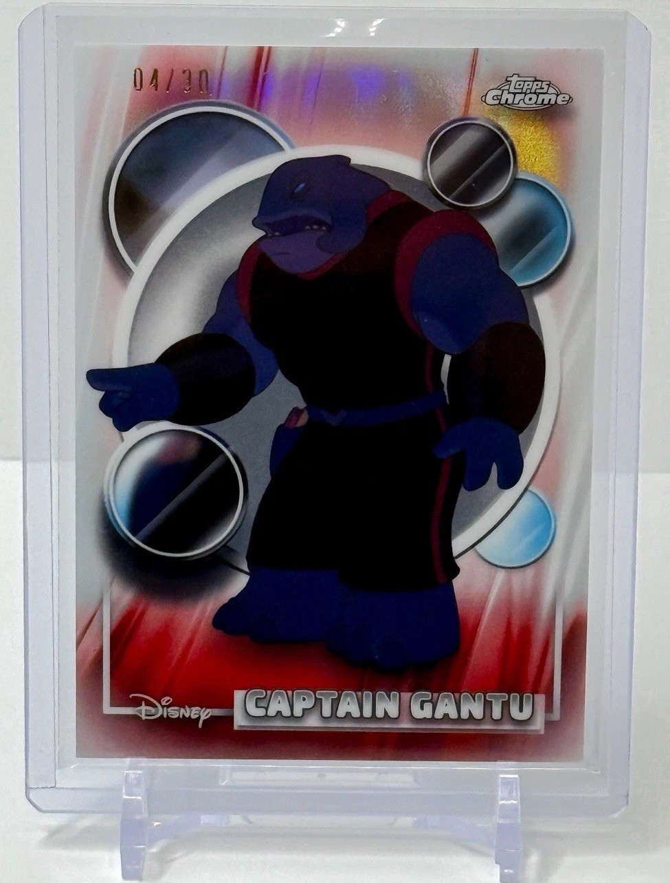 2026 Topps Chrome Disney CAPTAIN GANTU Lilo & Stitch #155 rifrattore di perle /30