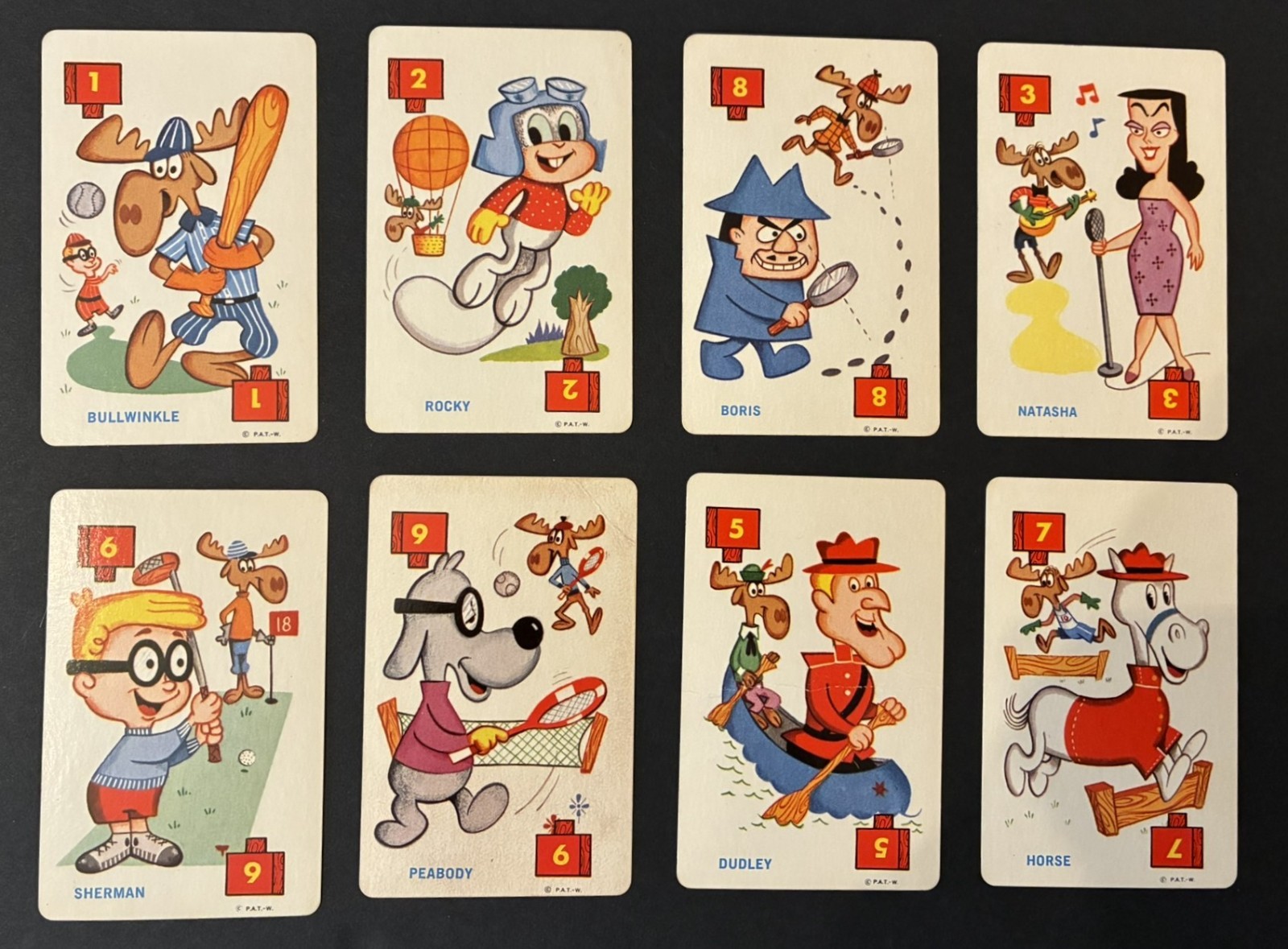 Bullwinkle, Rocky, Boris and MORE   1965 Ed-U-Card Rocky & Bullwinkle Game Cards