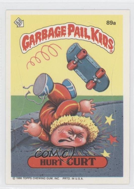 1986 Topps Garbage Pail Kids Series 3 Hurt Curt (Copyright on Front) #89a 2u3
