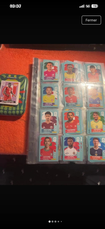 échange ou vente de carte panini coupe du monde 2026