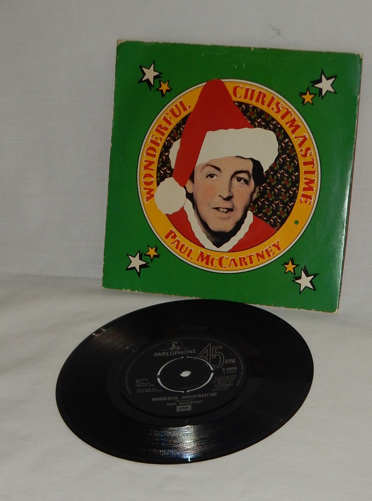 1979 UK Paul McCartney Wonderful Christmastime 7" Vinyl 45 Record Tested