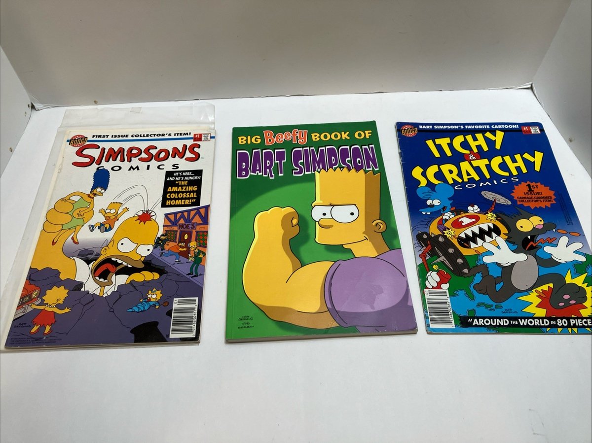 Lotto 3 fumetti Simpson tutti usati - #1 copertina sfusa