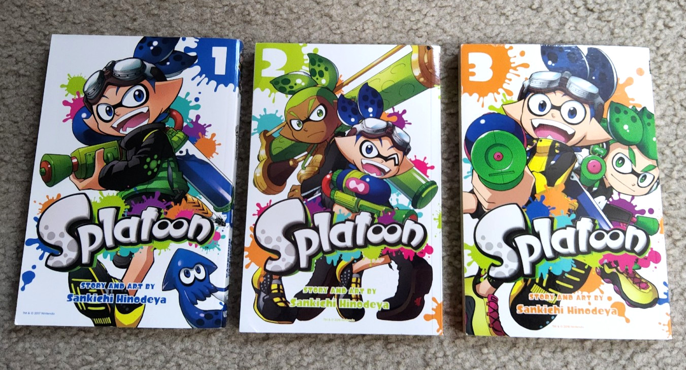 Splatoon volume 1 2 e 3 di Sankichi Hinodeya Viz libro manga inglese
