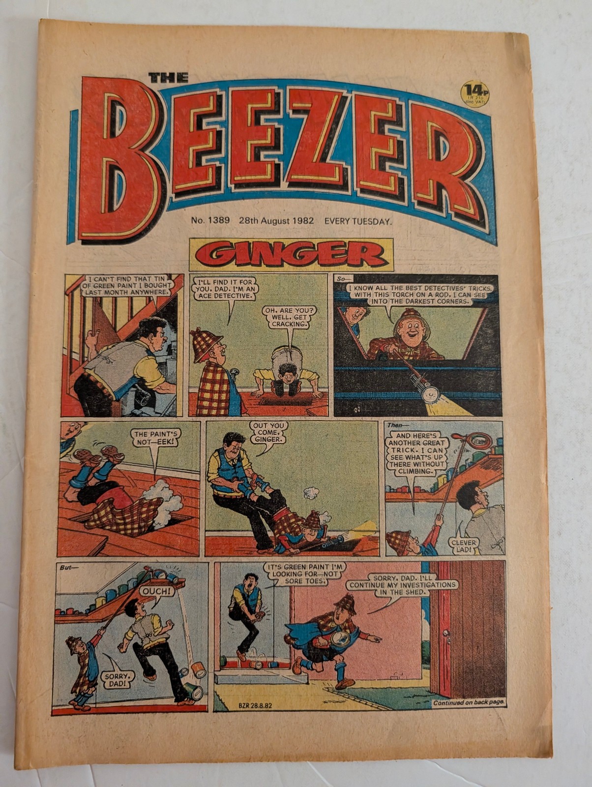 The Beezer Comic No 1389, August 28th 1982.