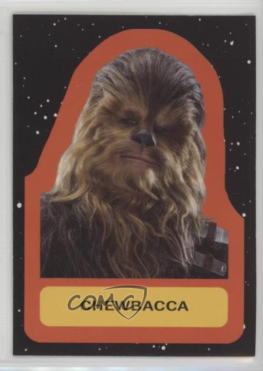 2017 Star Wars: Viaggio negli Ultimi Jedi Personaggio Retro Stickers Chewbacca 0z5