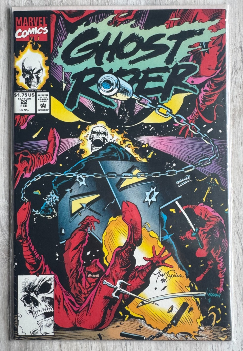 Ghost Rider #22 Marvel Comics febbraio 1992 vintage anni 90 fumetto vintage ninja