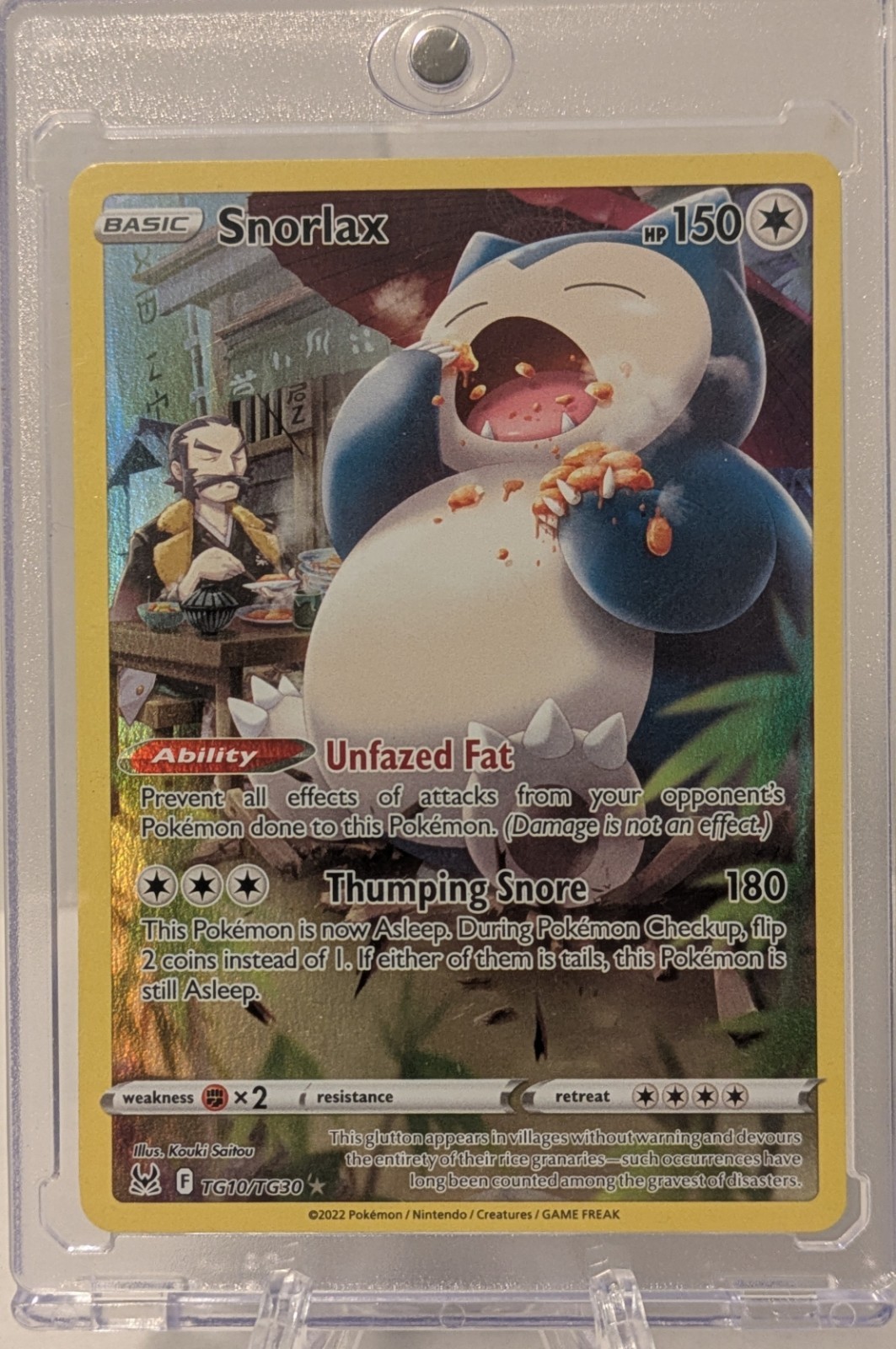 Snorlax TG10/TG30 Pokemon TCG Origine Perduta Galleria Allenatore quasi nuovo