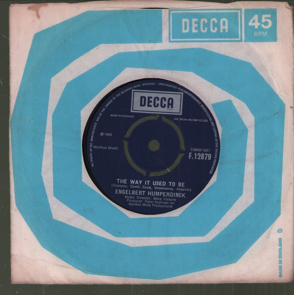 ENGELBERT HUMPERDINCK WAY IT USED TO BE 7" VINYL Four prong label design 7" in c