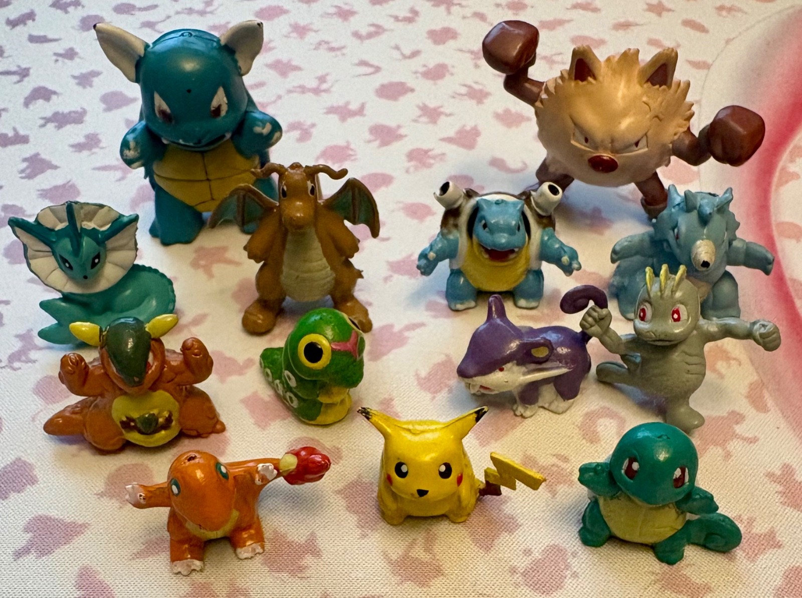 Pokemon Vintage Mini Figure Lot x13 w/ Pikachu, Dragonite & More 1999 TOMY/CGTSJ