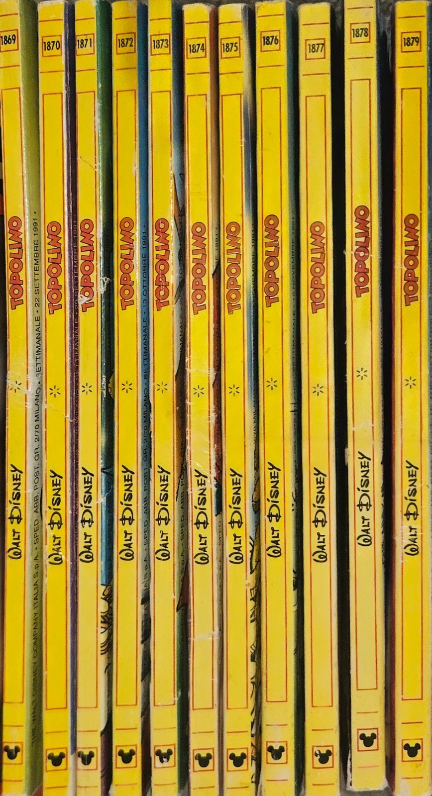Disney Topolino Lotto fumetti n. 1869-1879 (1991) Fumetto Italiano