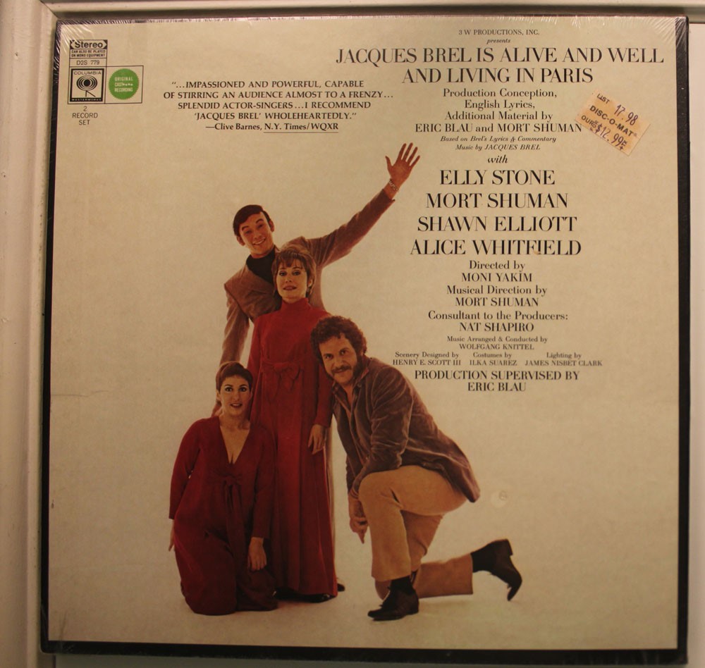 Jacques Brel LP Jacques Brel È Vivo E Sta Bene Ed È In Vita A Parigi Sigillato!