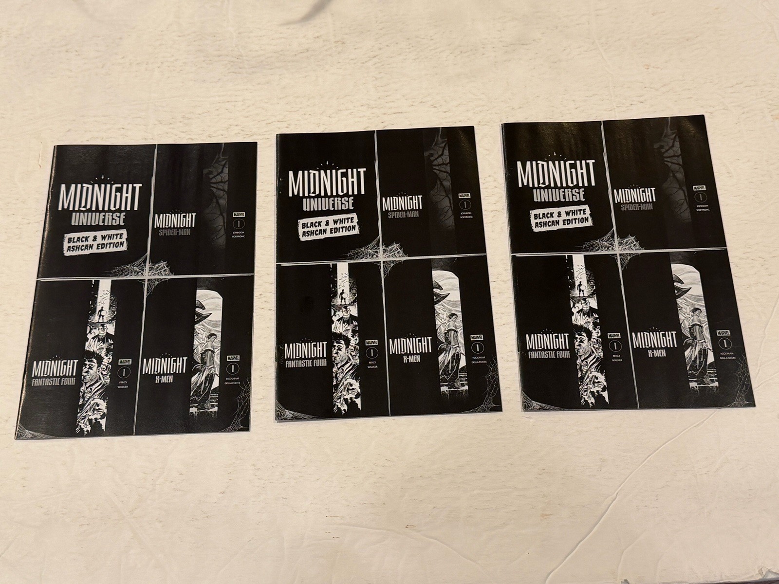 (3x COPIE) MIDNIGHT UNIVERSE EDIZIONE ASHCAN BIANCO E NERO # 1 (ottobre 2026) Marvel