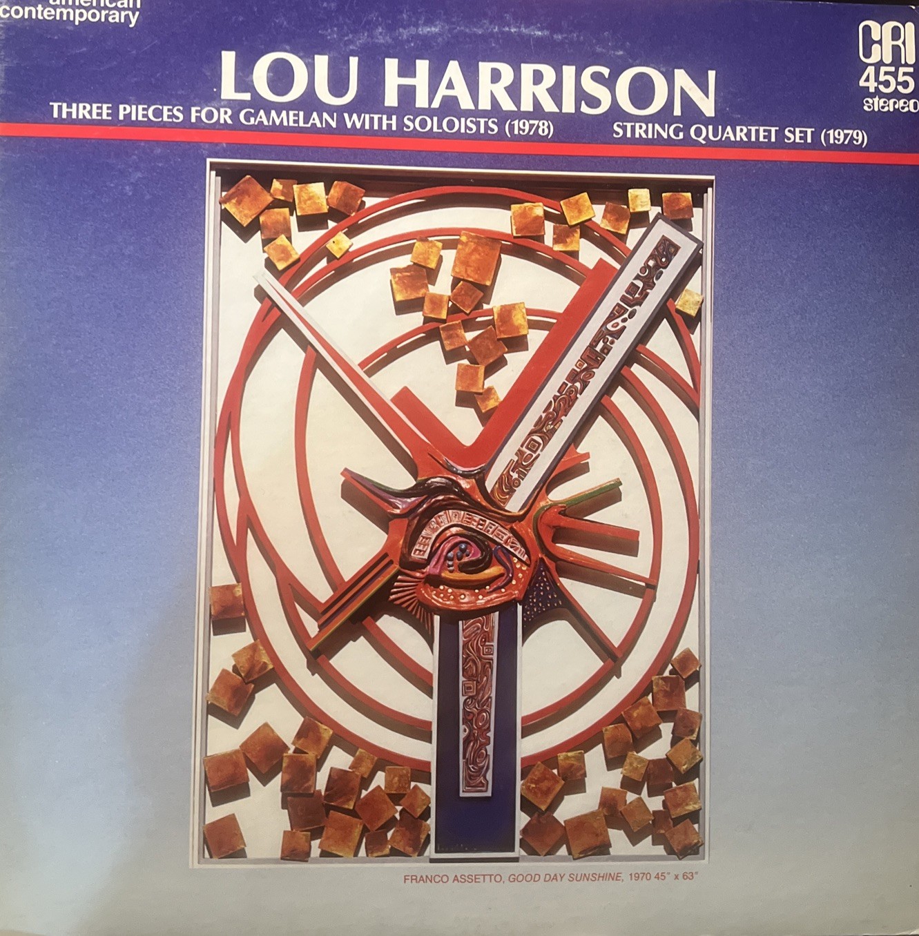 Lou Harrison -3 Pieces 4 Gamelan w Soloists & String Quartet Set Jazz Vinyl LP