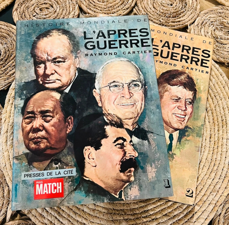 Lot 2 livres Histoire mondiale tome 1 45-53 + tome 2 53-69 Raymond C match guerre