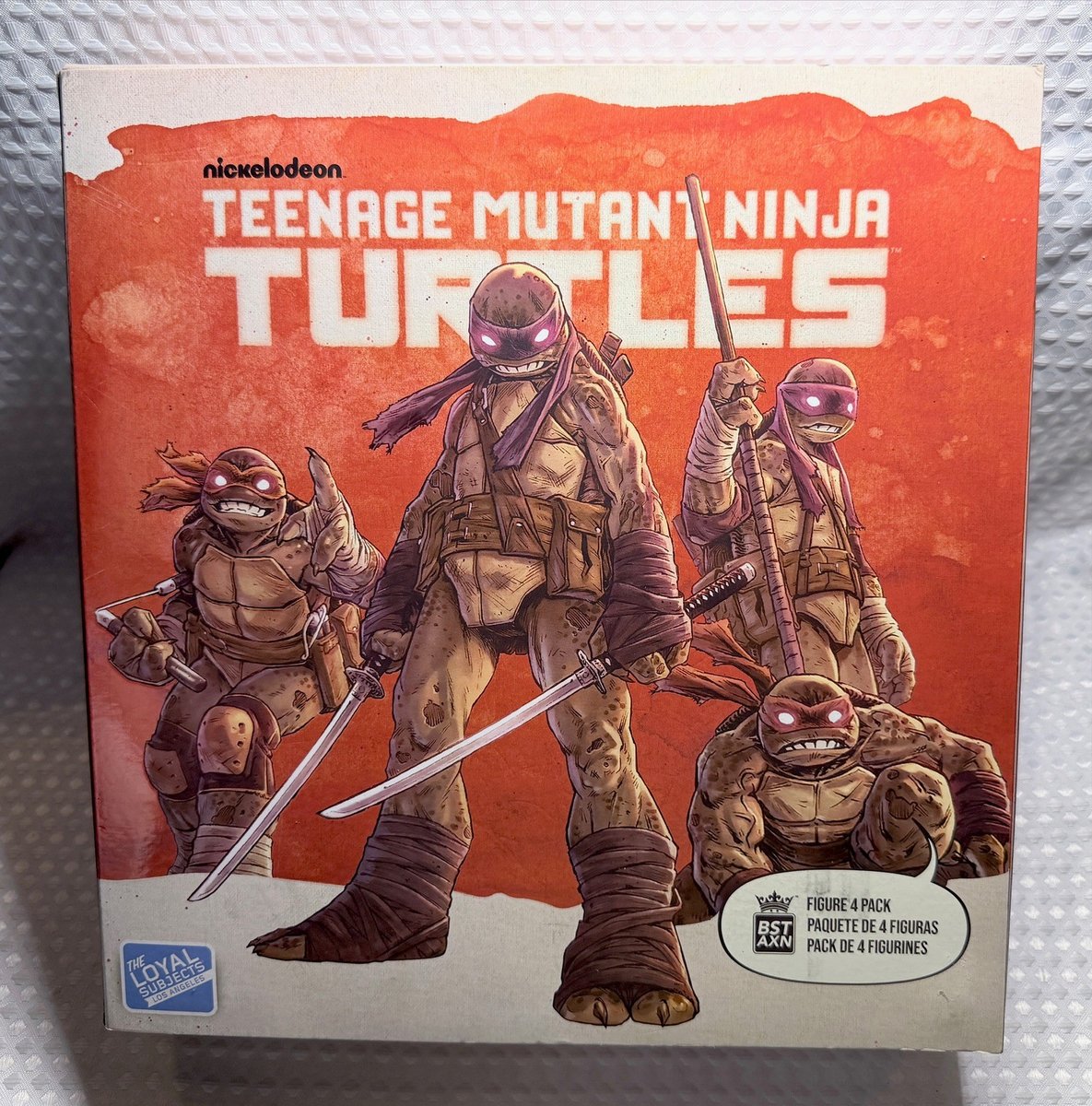 TMNT BST AXN Zombie Turtles confezione da 4 action figure IDW soggetti fedeli nuove