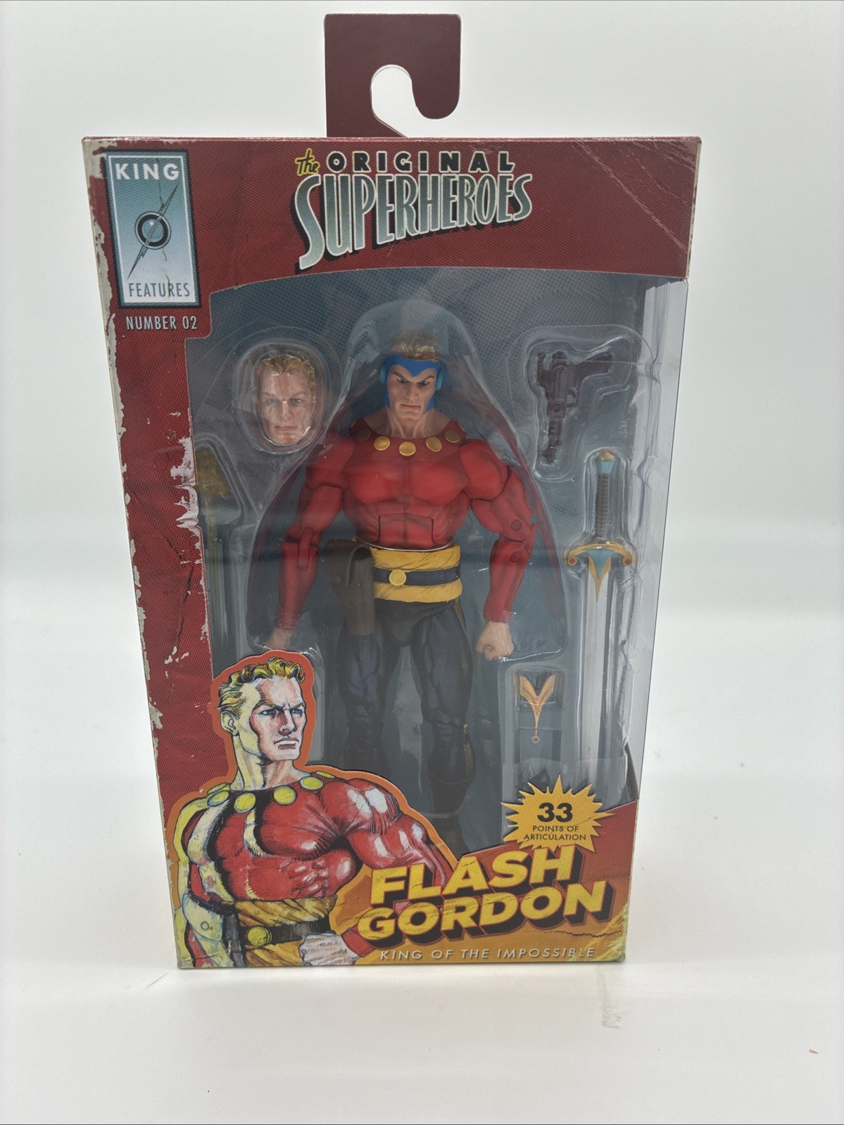 Neca Original Superheros #2 Flash Gordon King of The Impossible 7" New In Box