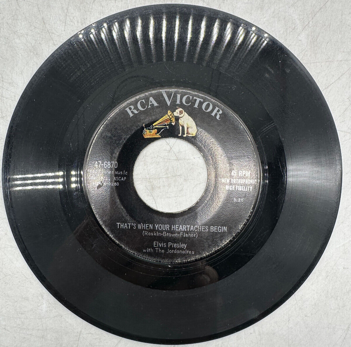 Elvis Presley All Shook Up / That's When Your Heartaches Begin RCA 47-6870 EX