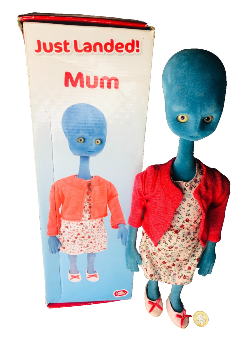 Action Figure Bambola Giocattolo Blu Alien Mum Just Landed Argos Chad Valley Boxato ra