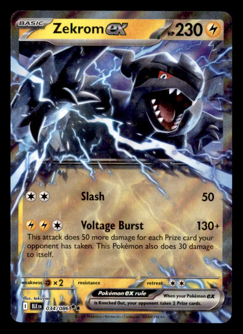 Zekrom ex Holo Double Rare SV: Black Bolt 034/086 quasi nuovo