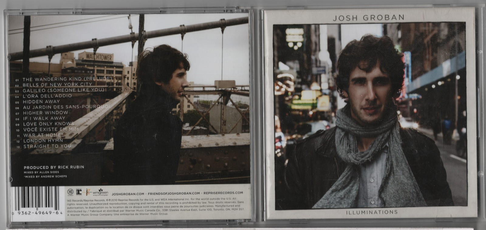 Josh Groban – Illuminations CD 2010 Pop Classical Vocal Reprise Records  G