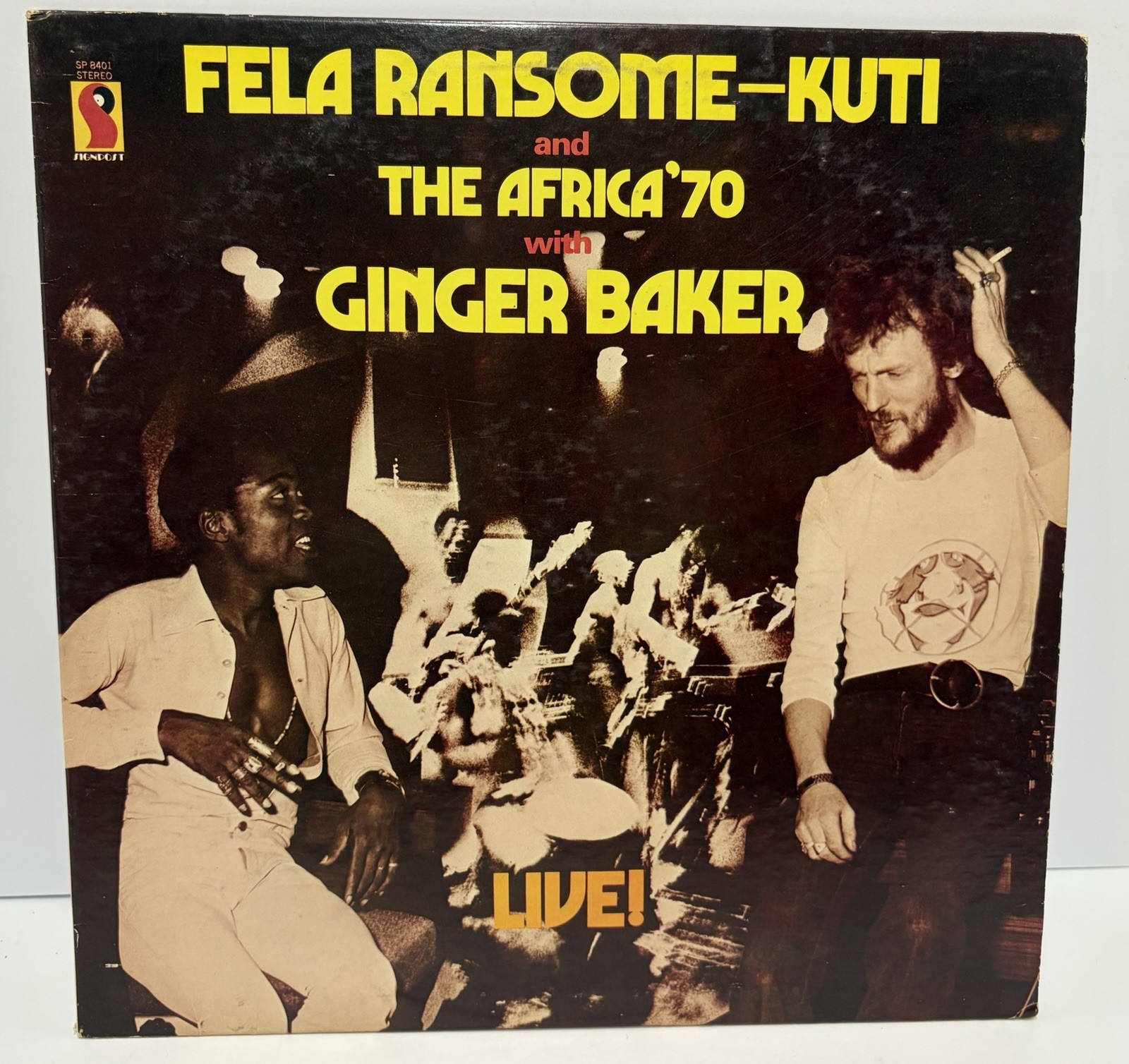 Fela Kuti Ginger Baker Live LP 1971 Signpost SP 8401 US 1st Press George Piros