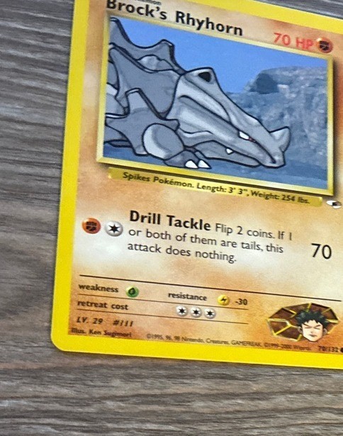 Brock's Rhyhorn 70/132 Gym Heroes Unlimited Common LP POD