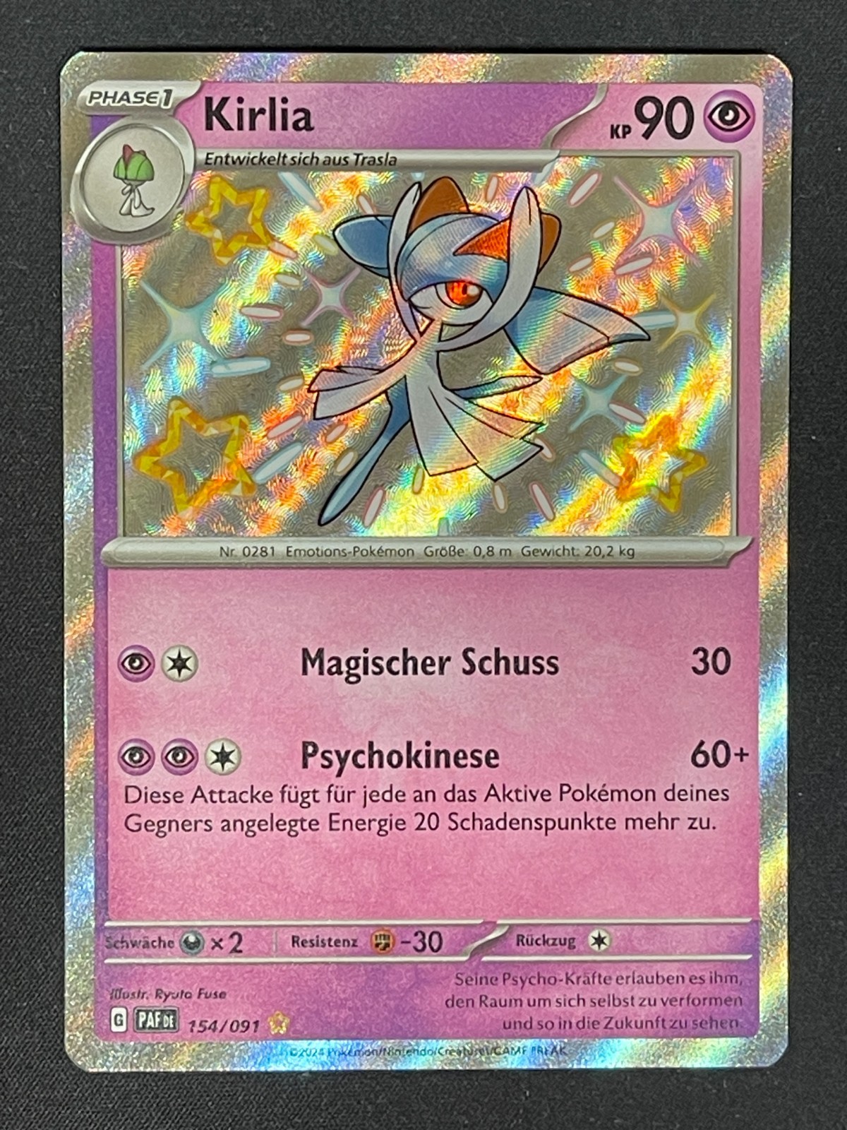 Pokemon Kirlia Shiny | Tedesco 154/091 Paldeas Destino | Near Mint ITA