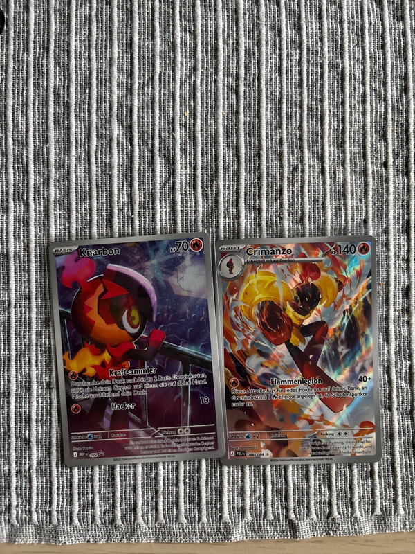 Crimanzo und Knarbon Illustration Rar Pokémon AR Karten