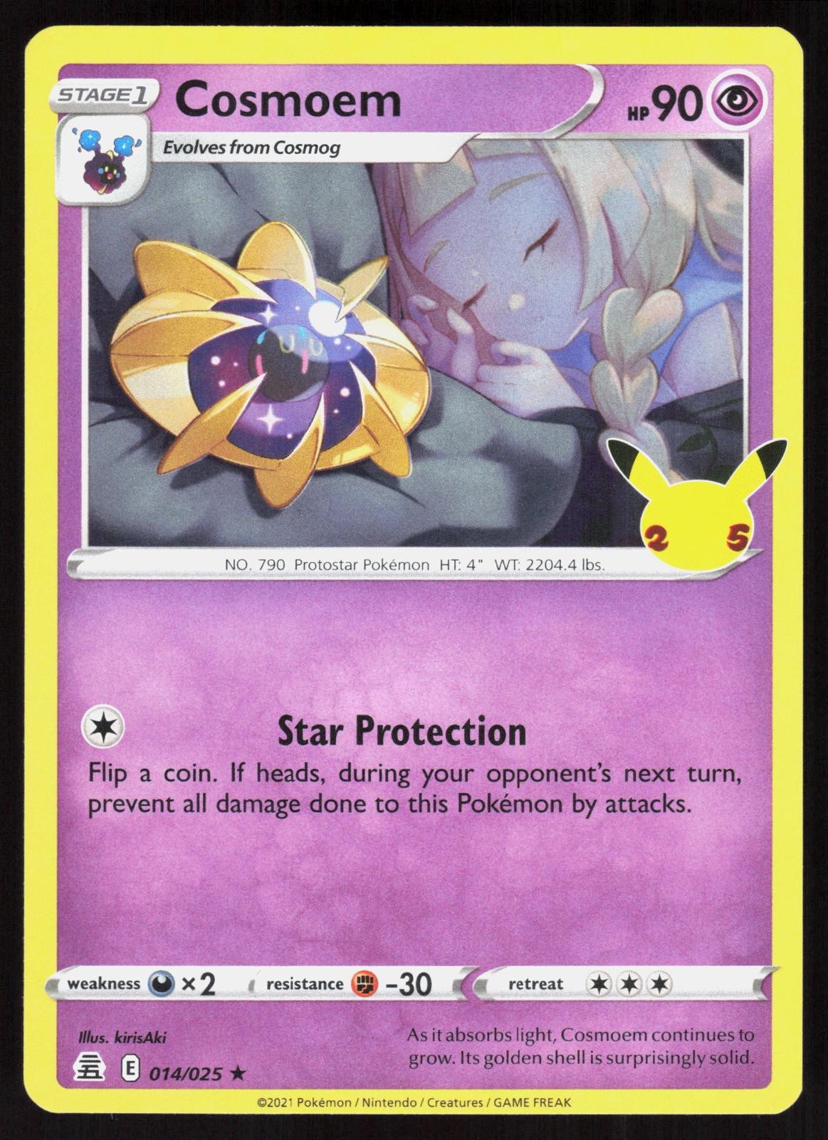 Celebrazioni Cosmoem 014/025 Raro Pokemon Holo quasi nuovo/m