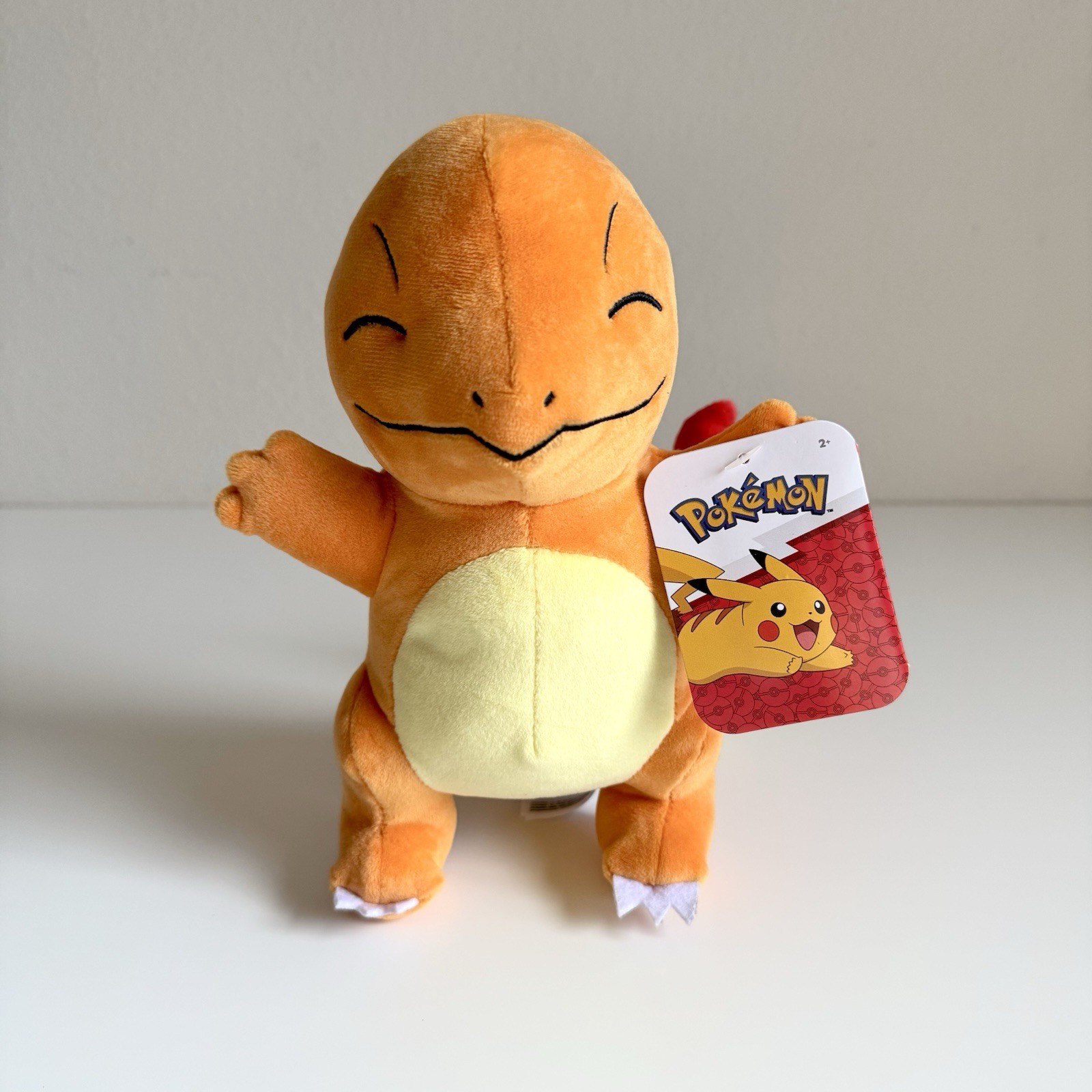 Peluche Pokemon Jazwares Charmander - 8 pollici OCCHI CHIUSI NUOVO CON ETICHETTE