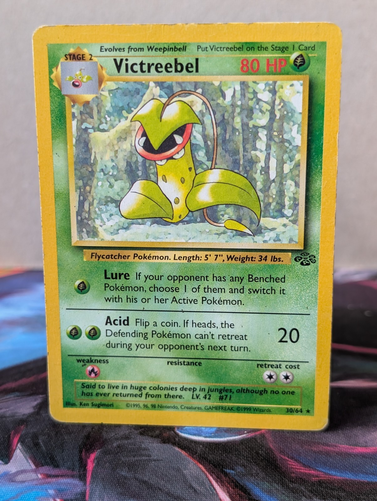 Victreebel  30/64 Rare Pokémon TCG Card - Pokémon Unlimited Jungle