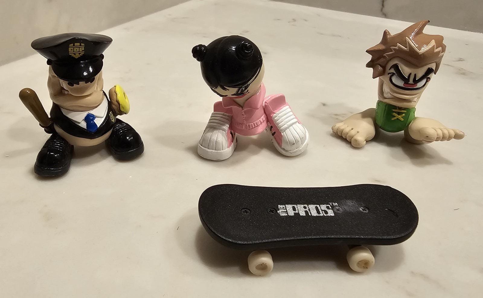 2001 Tech Deck Dudes figure magnetiche per skateboard (x3) con scheda ThePros