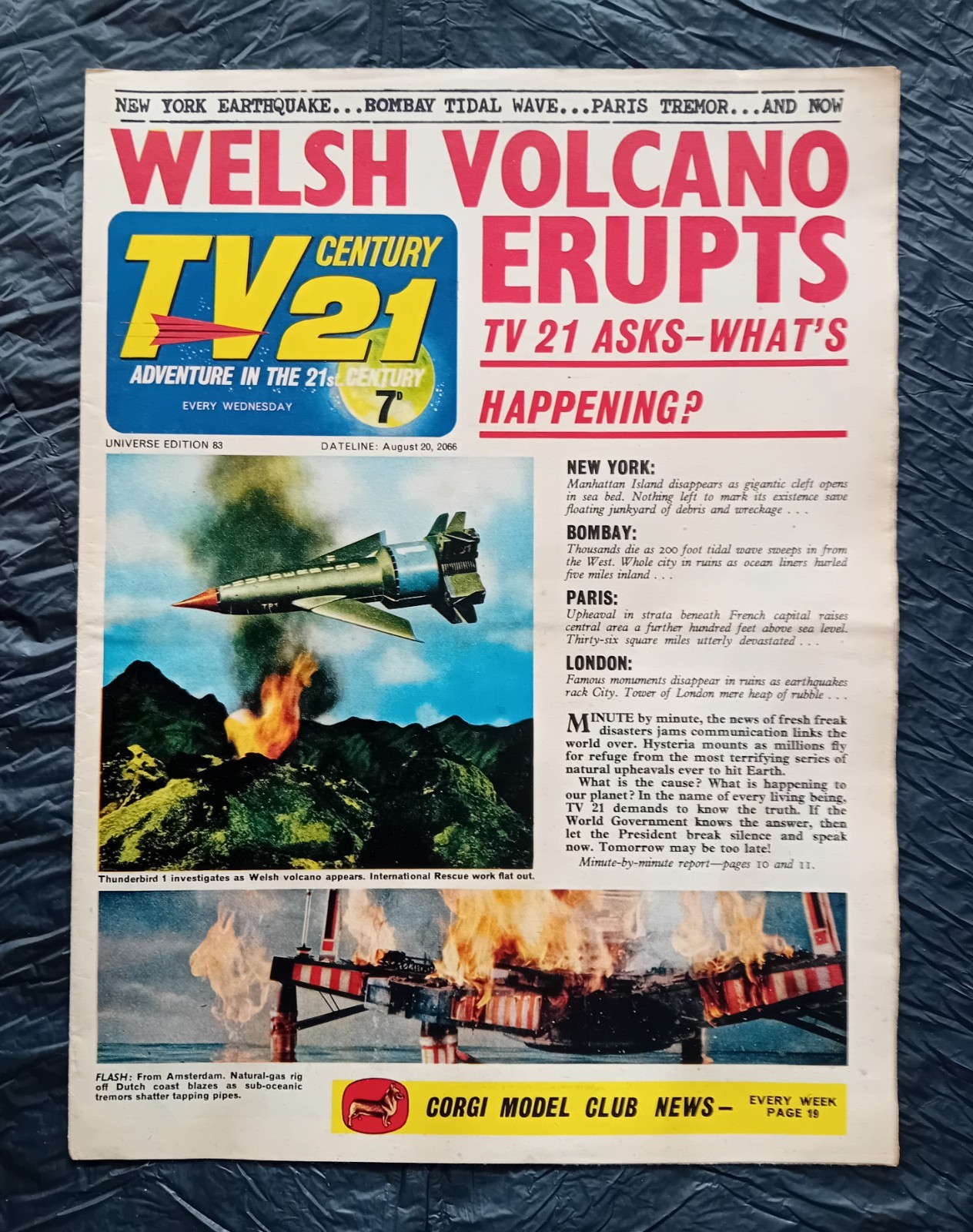 TV Century 21 comic #83 (20/08/1966). Flat/clean/complete. FINE