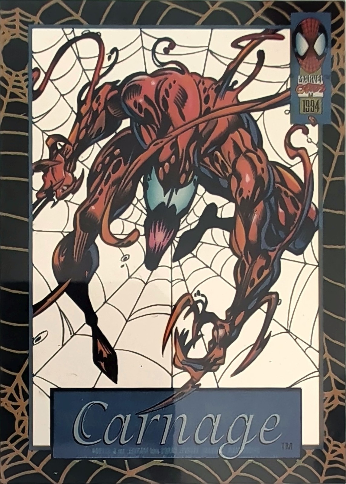 Carta Fleer Amazing Spider-Man 1994 animazione sospesa carneficina 5 acetato quasi nuova