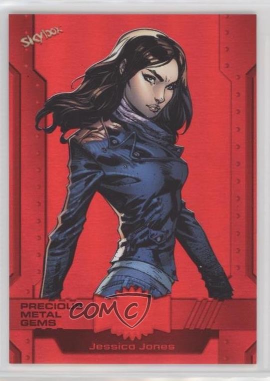2024 Skybox Marvel Metal Universe Avengers PMG Rosso 71/100 Jessica Jones #80 08wd