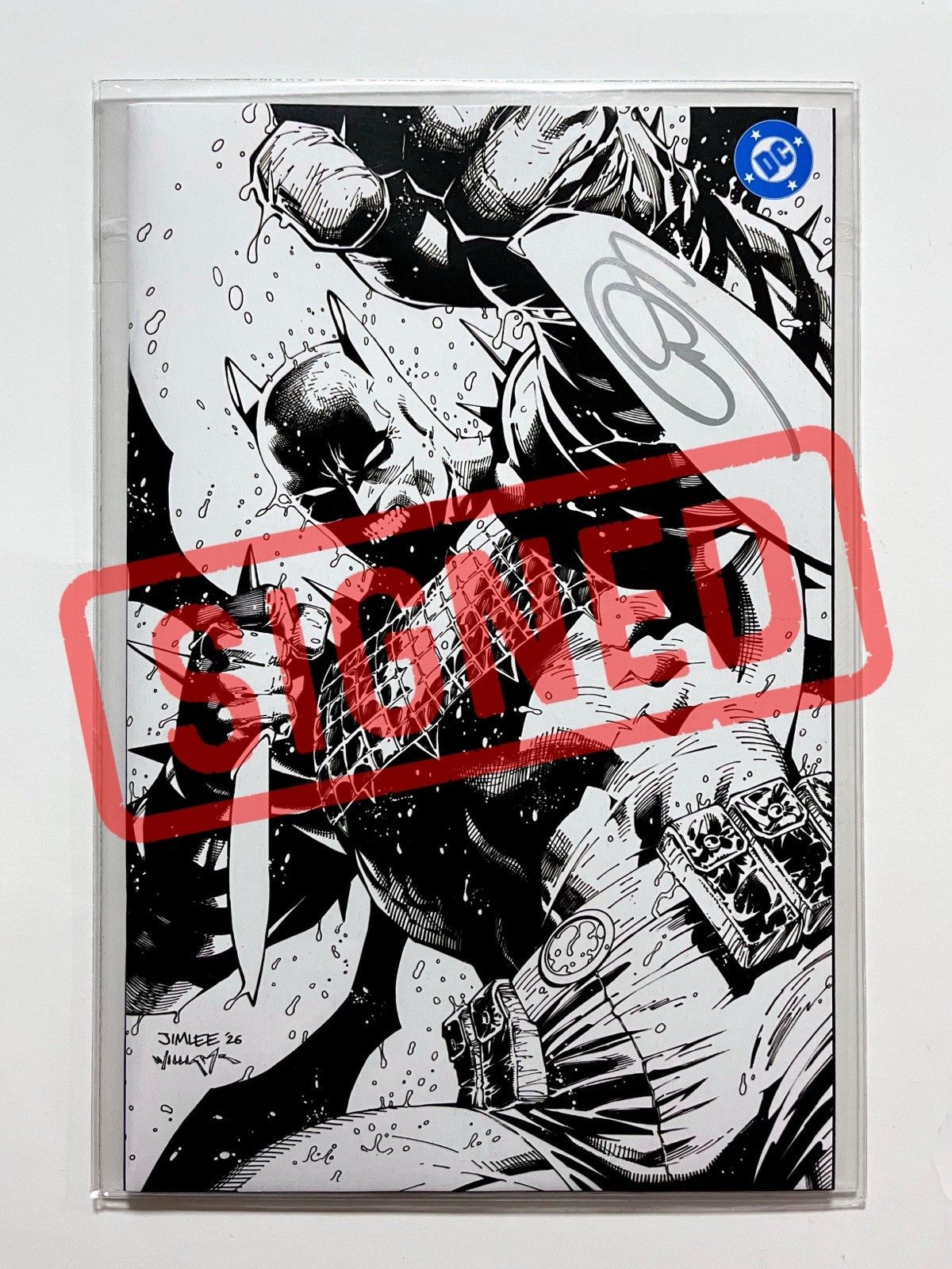 DC Comics Absolute Batman #22 Jim Lee variante in bianco e nero firmato Scott Snyder quasi nuovo