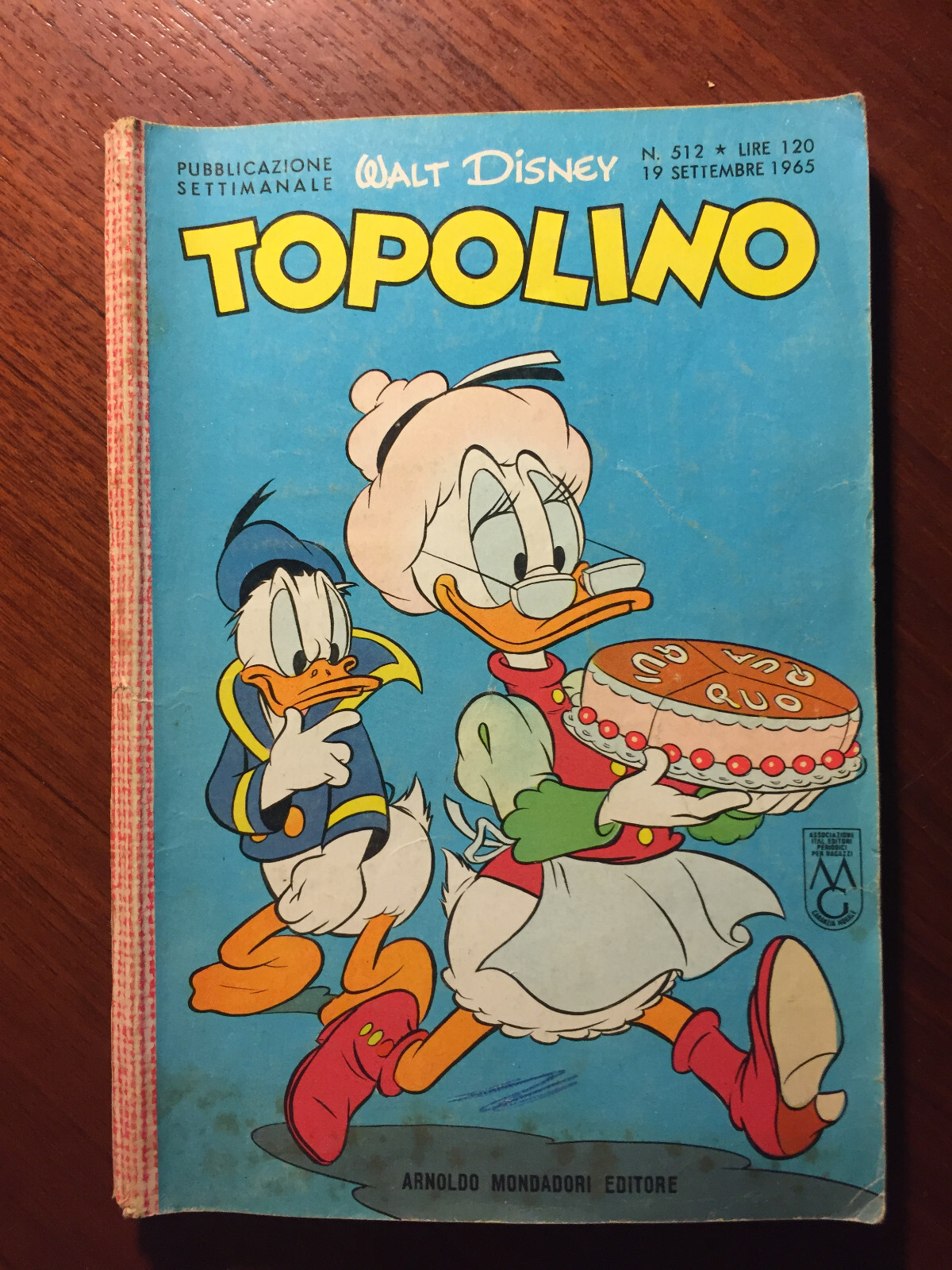 TOPOLINO N° 512 - 19 SETTEMBRE 1965 - BOLLINI+CEDOLA LIBRARIA. BUONO!