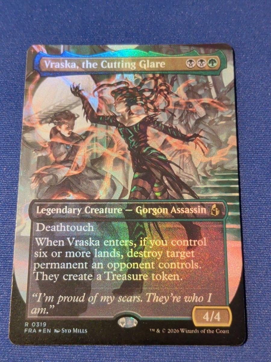 Vraska, the Cutting Glare (senza confini) Foil Reality Fracture #319 quasi nuovo MTG