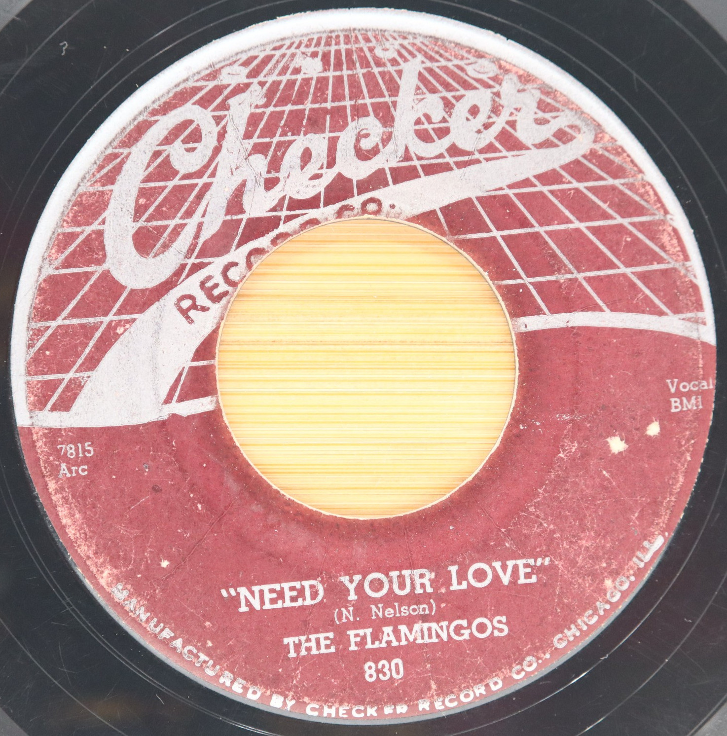 THE FLAMINGOS - NEED YOU LOVE / I'LL BE HOME - DOO WOP 45 CHECKER