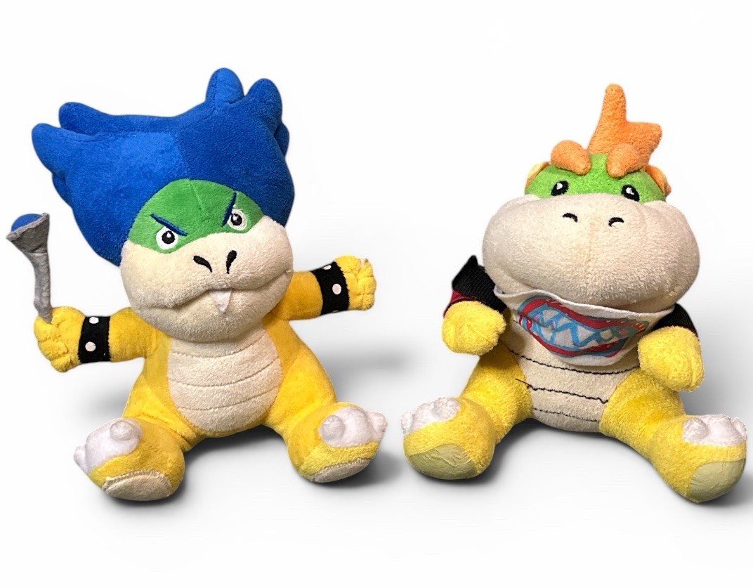 Lotto peluche Nintendo Super Mario Bowser Jr Ludwig Von Koopa 7” San-Ei