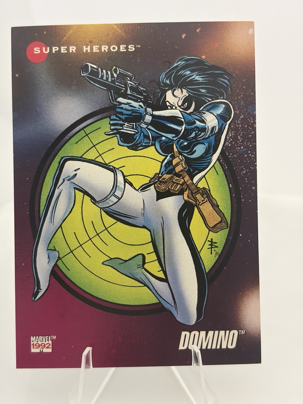 1992 Impel Marvel Universe Domino #19 Super Heroes X-Force Deadpool Series