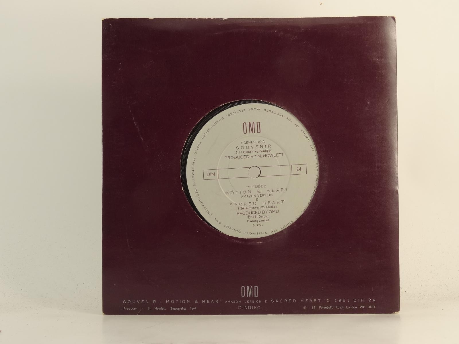 ORCHESTRAL MANOEUVERS IN THE DARK SOUVENIR (2) (78) 3 Track 7" Single plus Pictu