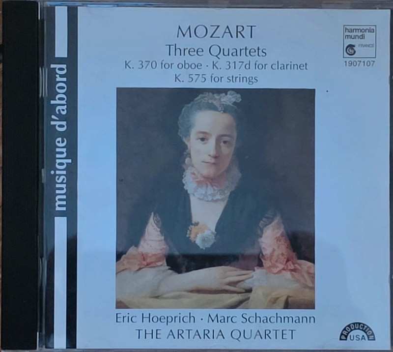 Mozart: Three Quartets - Harmonia Mundi CD