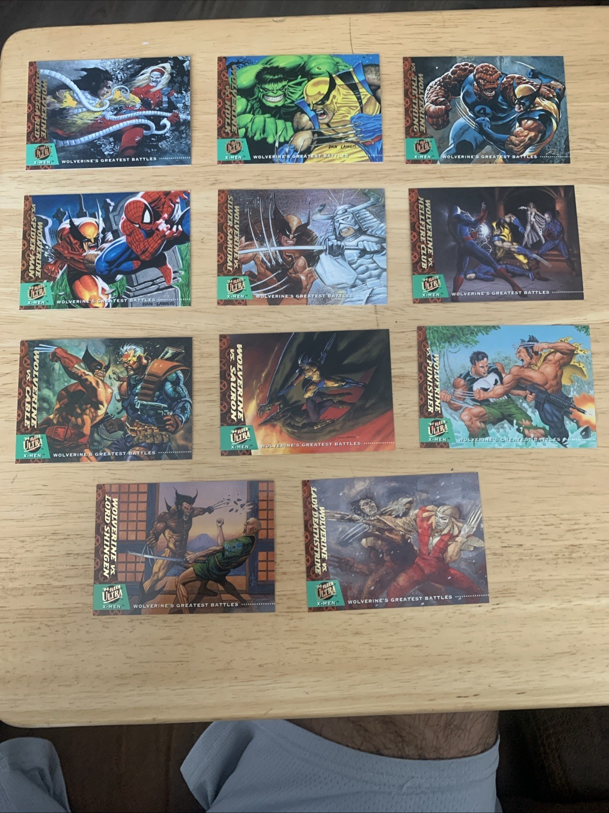 Marvel Wolverine's Greatest Battles Fleer Trading 11 Card Lot