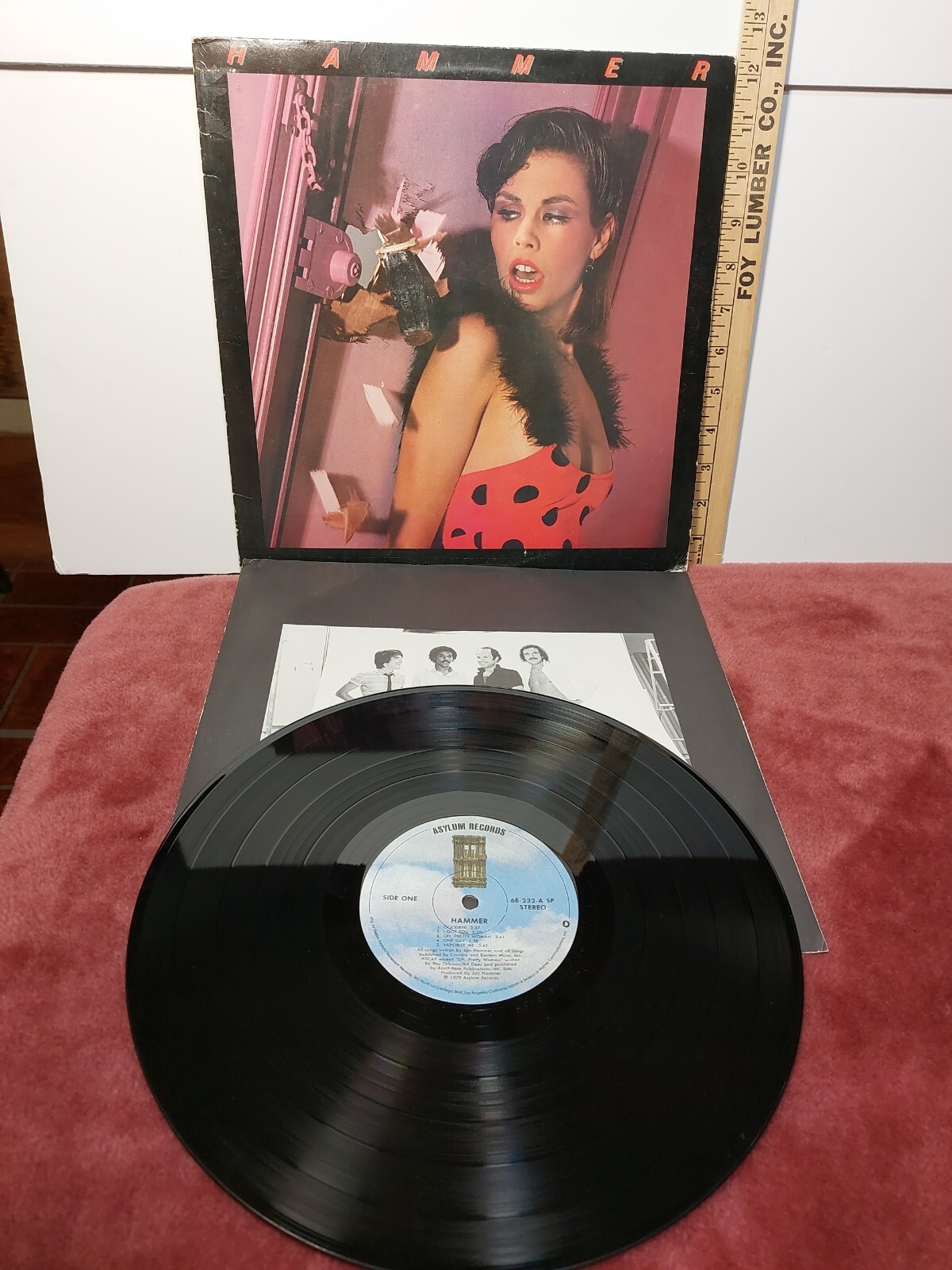 Hammer LP S/T Self-Titled Elektra 6E232 Jan Inner Sleeve WLP 1979 LP Record Test