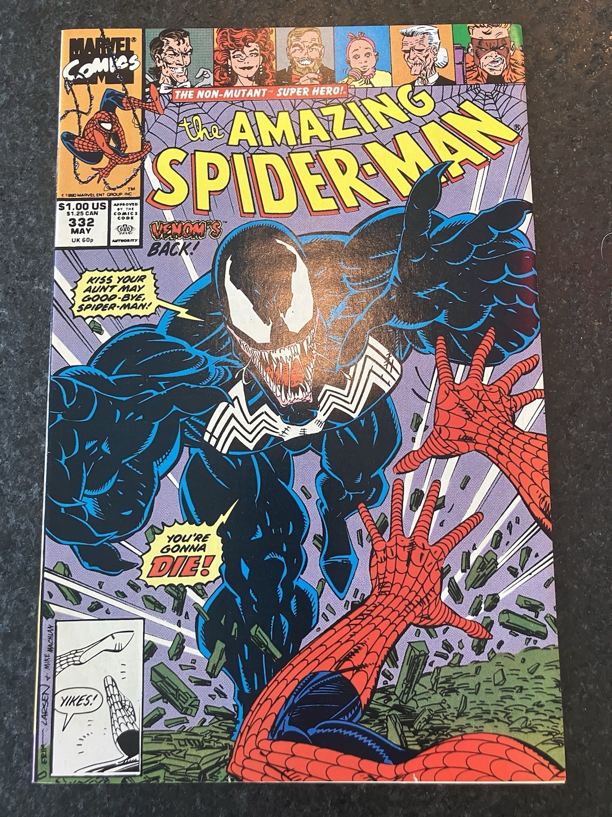 The Amazing Spider-Man #332 Newsstand Variant (Marvel Comics May 1990)